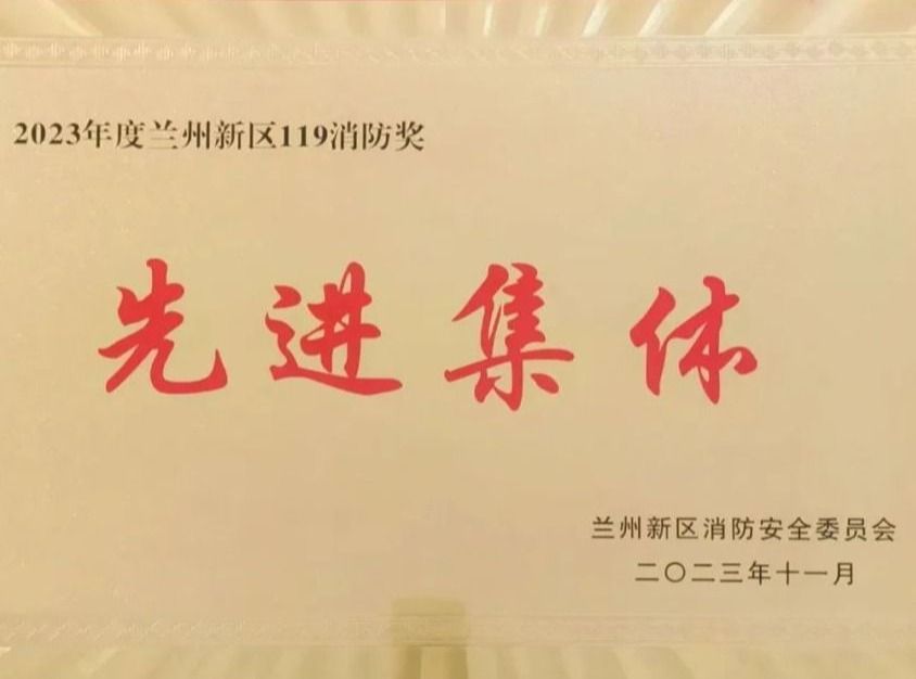 bat365在线中国登录入口荣获2023年度兰州新区“119消防奖先进集体”称号